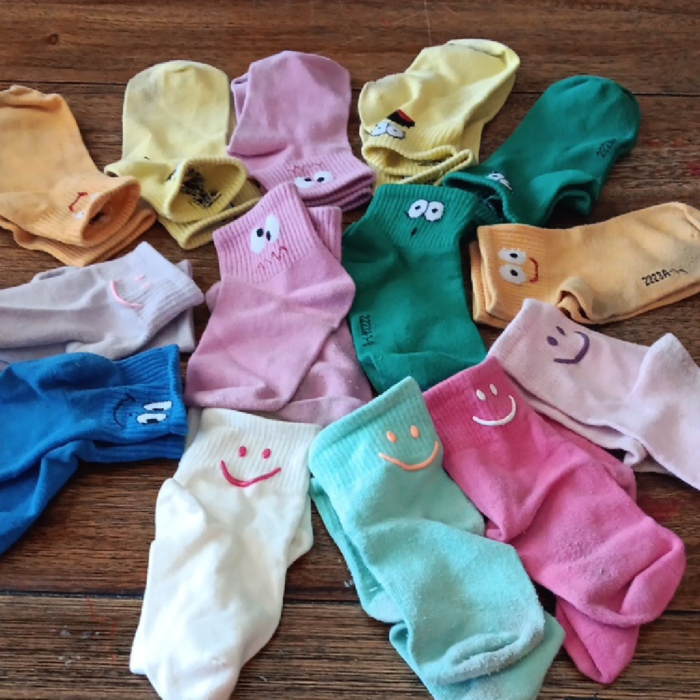 Kids Colorful Smiley Face Socks Set